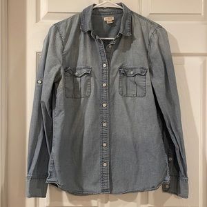 J. Crew Chambray Button Down sz S